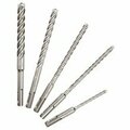 Milwaukee Tool 5-Pc Mx4 4-Cutter Sds+ Rotary Hammer Drill Bit Kit ML48-20-7498